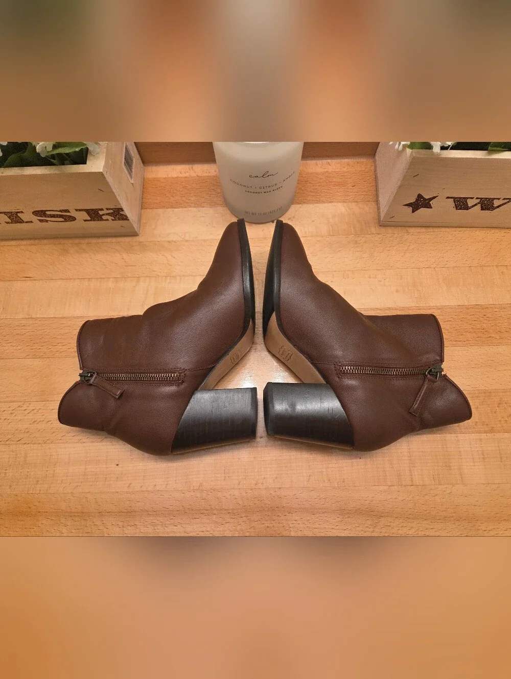 Thursday Boot Company Uptown Ankle Boots Bourbon Brown Leather Womens Size 7